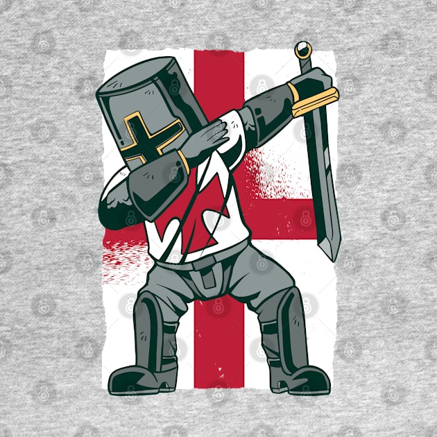 Funny St Georges Day Dabbing Knight England Flag Kids Mens by pipsmerch